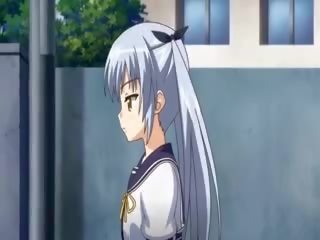 Skvostné anime školské naivka výprask šachta v detail