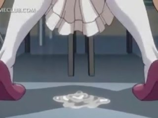Excited anime blondinka fucked hard from back squirts loads