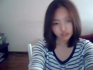 Coreana chica en web cámara